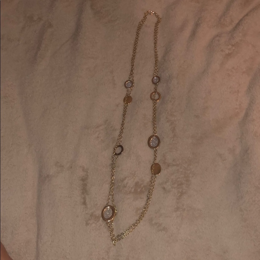 Gold long necklace